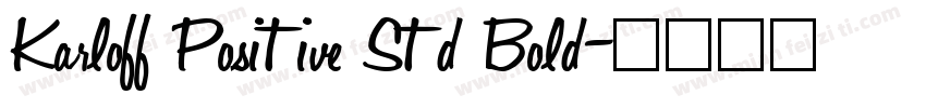 Karloff Positive Std Bold字体转换